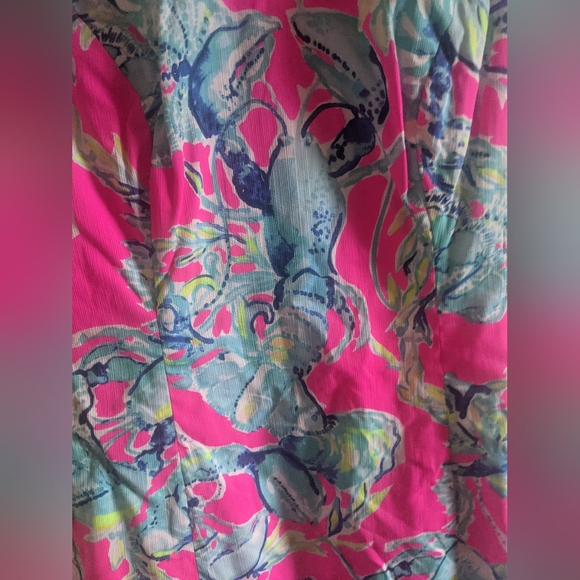 LILLY PULITZER Lobsters In Love Mila Shift summer Dress USA 6 UK 10 - Picture 3 of 11